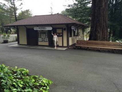 The original train station used to move wine and workers between the vineyard and San Francisco.